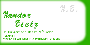 nandor bielz business card